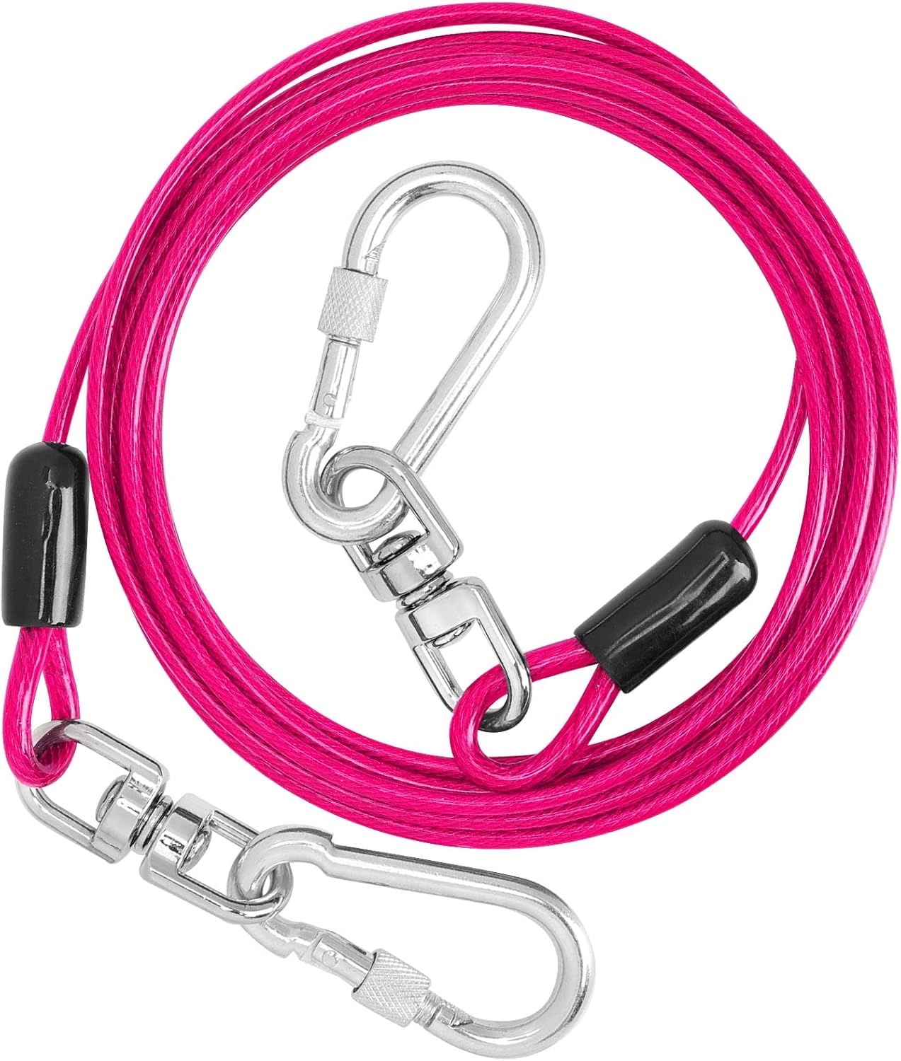 jenico Dog Tie Out Cable, Specialty Dog Runner Cable with Swivel Hook, Highly Du...