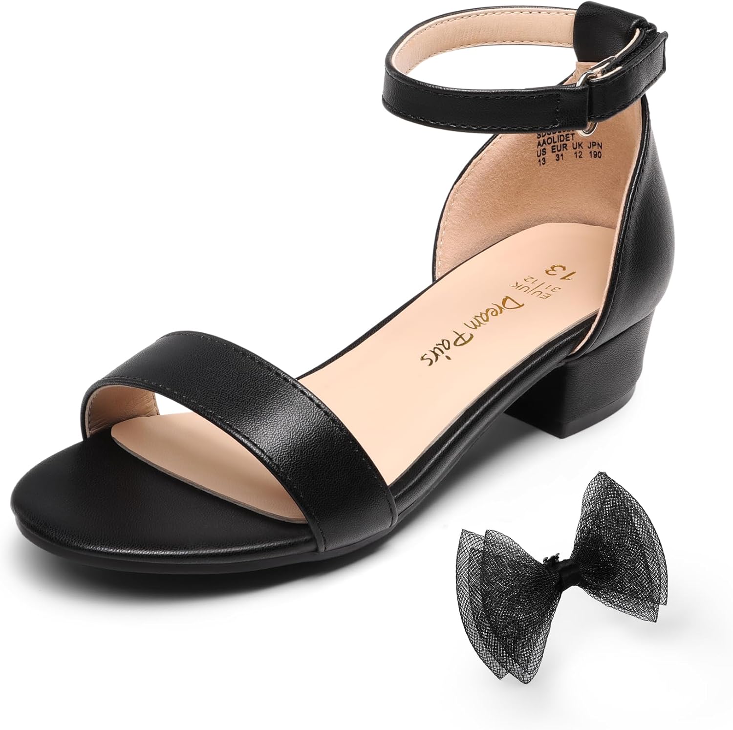 Special DREAM PAIRS Girls Sandals, Low Heel Dress Pump with Ankle Strap, Unique...