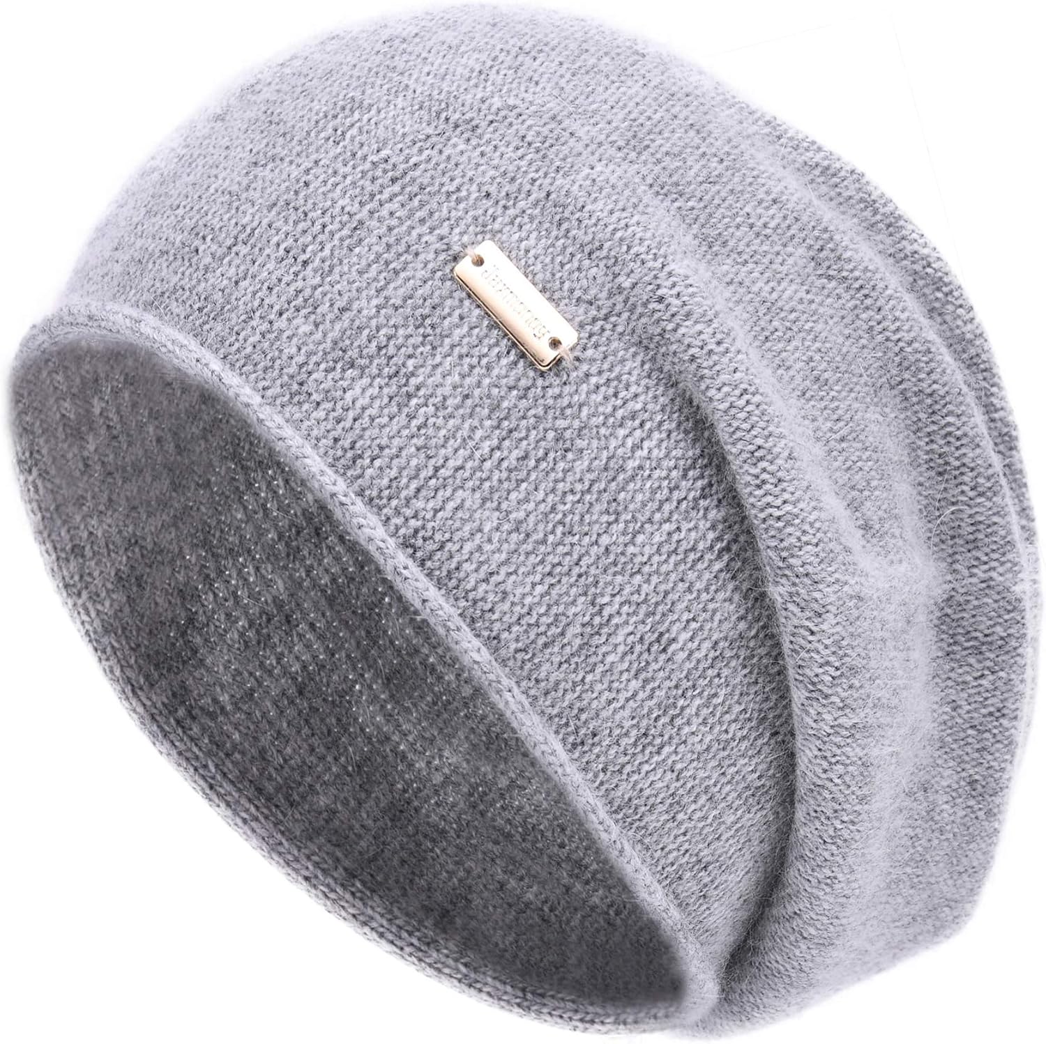 jaxmonoy Cashmere Slouchy Knit Beanie Hat for Women Winter Soft Warm Ladies Wool...