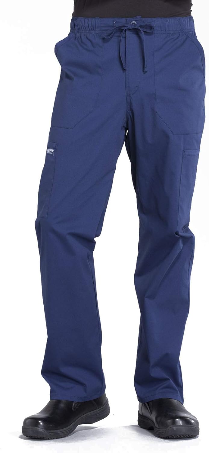 Cherokee Men's Scrub Pants, Special Scrubs with Tapered Leg, Innovative Scrub Pa...