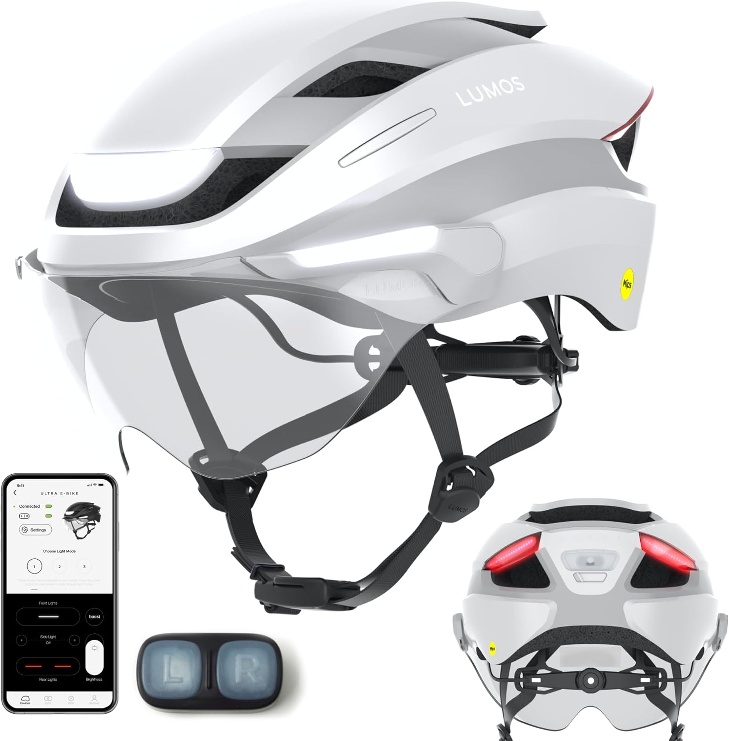 Lumos Ultra E-Bike Smart Helmet | NTA 8776 Certified | Front & Rear LED Lights |...