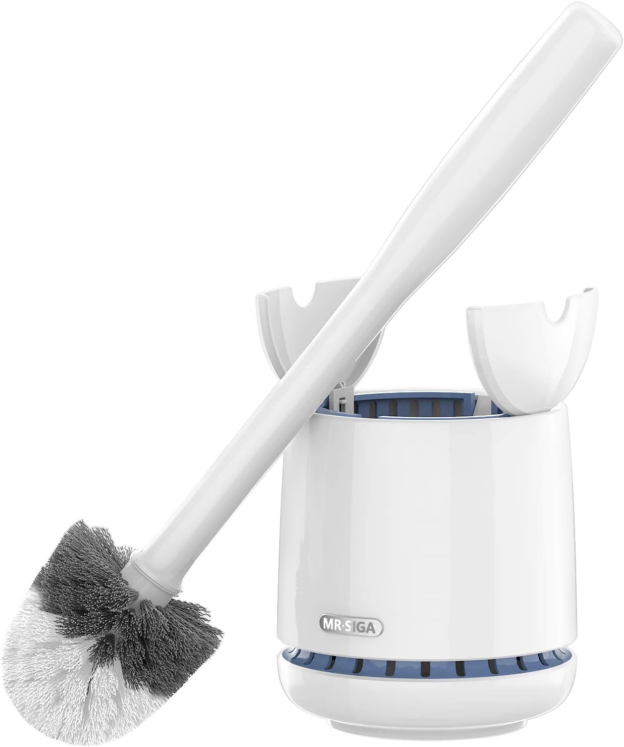 MR.SIGA Toilet Bowl Brush and Holder, Premium Quality, with Solid Handle and Dur...