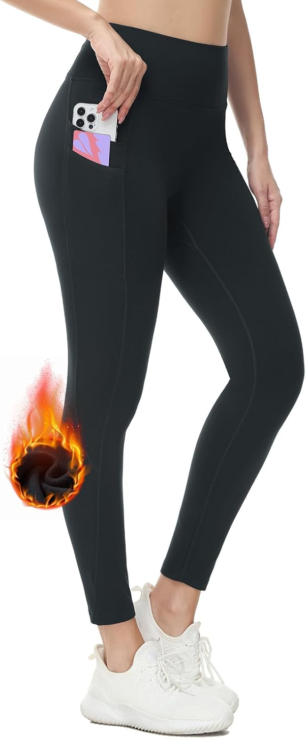 BALEAF Women's Fleece Lined Leggings Water Resistant Thermal Winter Warm Tights...