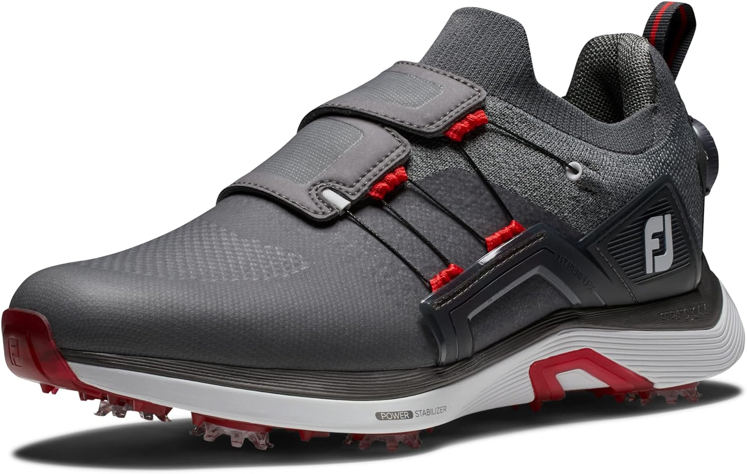 FootJoy Men's Hyperflex Boa Golf Shoe 12 Charcoalgrey/Red