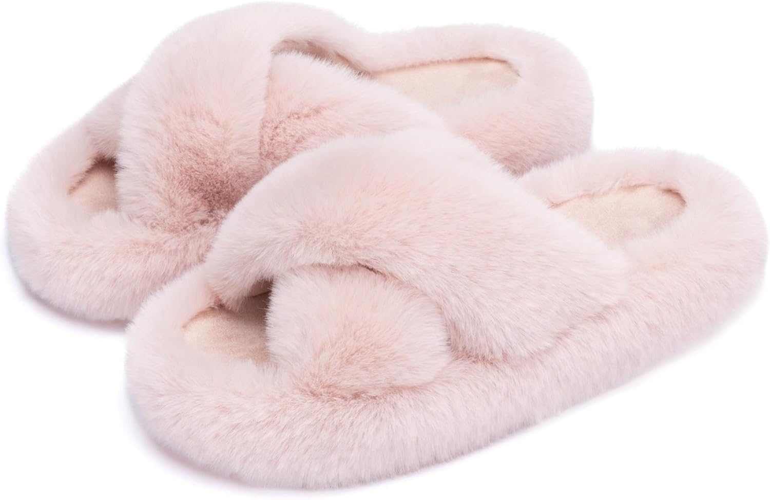 Chantomoo Women's Slippers Memory Foam House Bedroom Slippers for Women Fuzzy Pl...