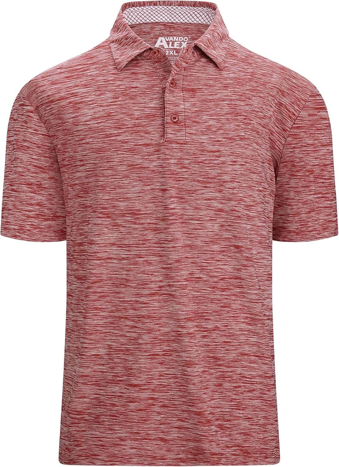 Alex Vando Mens Golf Shirt, Special Moisture Wicking Polo Shirt for Quick-Dry Co...