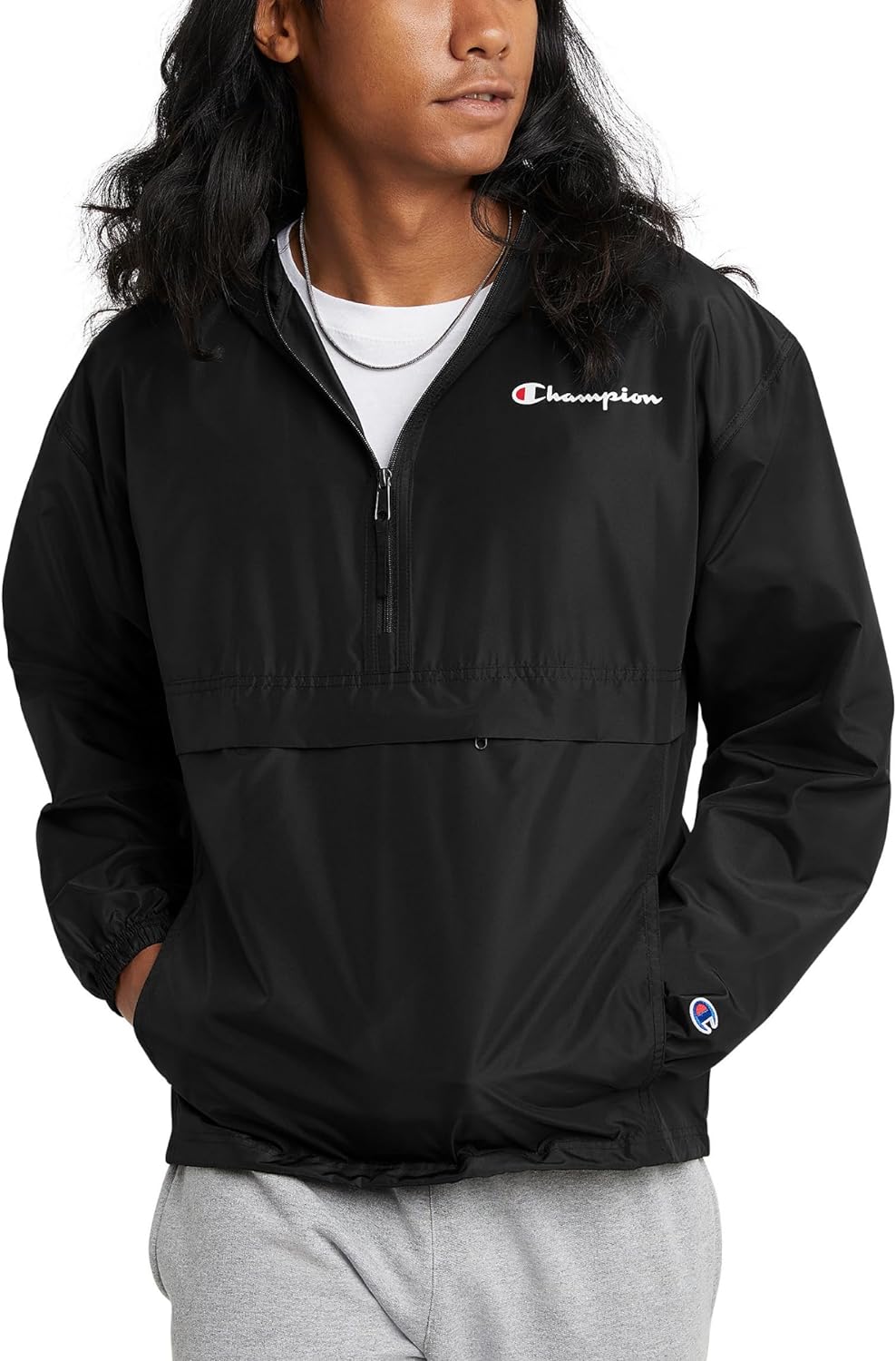 Champion Men's Jacket, Stadium Packable Wind and Water Resistant Jacket (Reg. Or...
