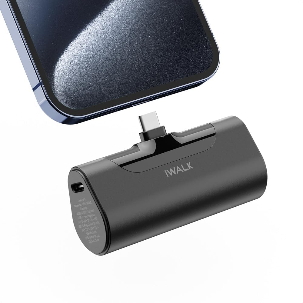 iWALK Portable Charger for iPhone 15 USB-C Small Power Bank 20W 4500mAh Fast Cha...
