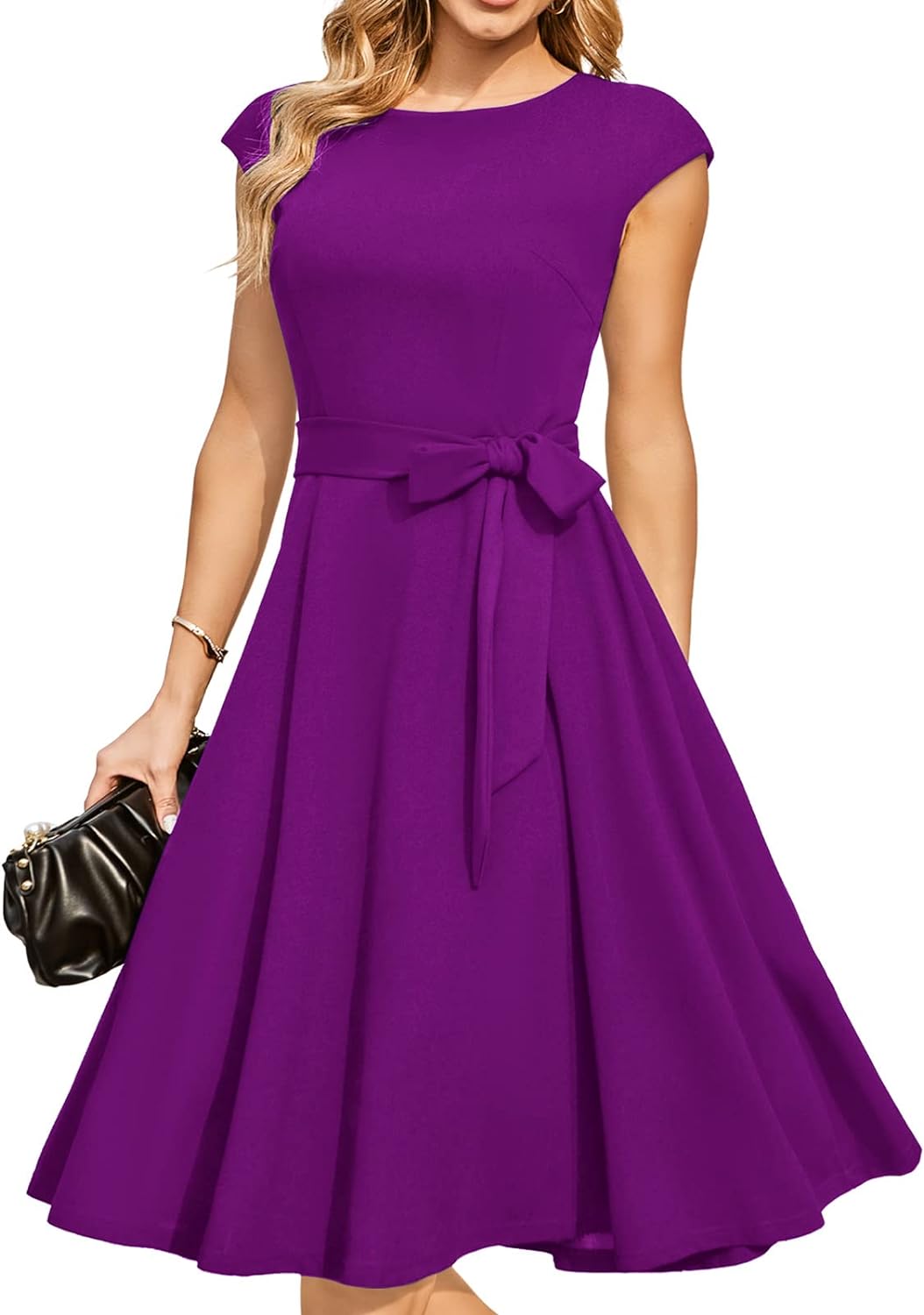 DRESSTELLS Cocktail Dress, Special Formal Wedding Guest Dress for Women 2024, Un...