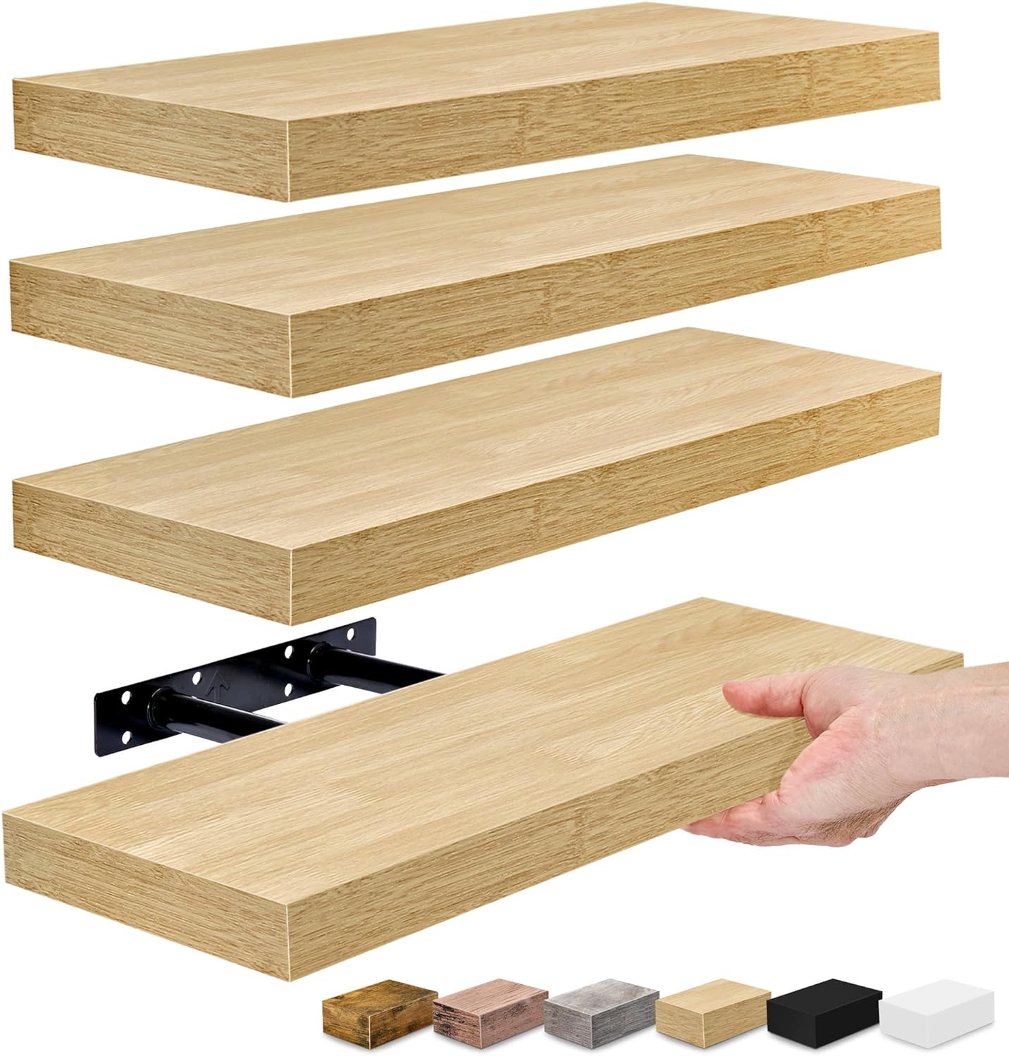 Sorbus Floating Shelves, Special Wall Mounted Shelves for Kitchen, Bedroom, Livi...