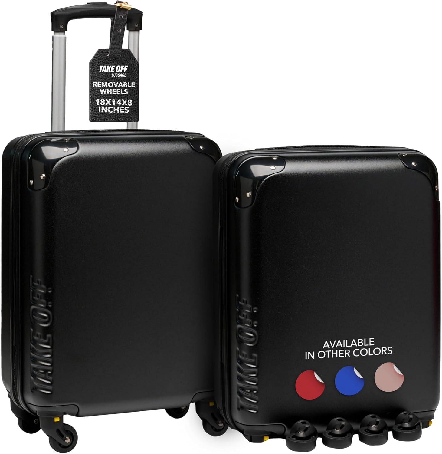 Take OFF Luggage, Special 18 Inch Personal Item Suitcase, Innovative 2.0 Removab...