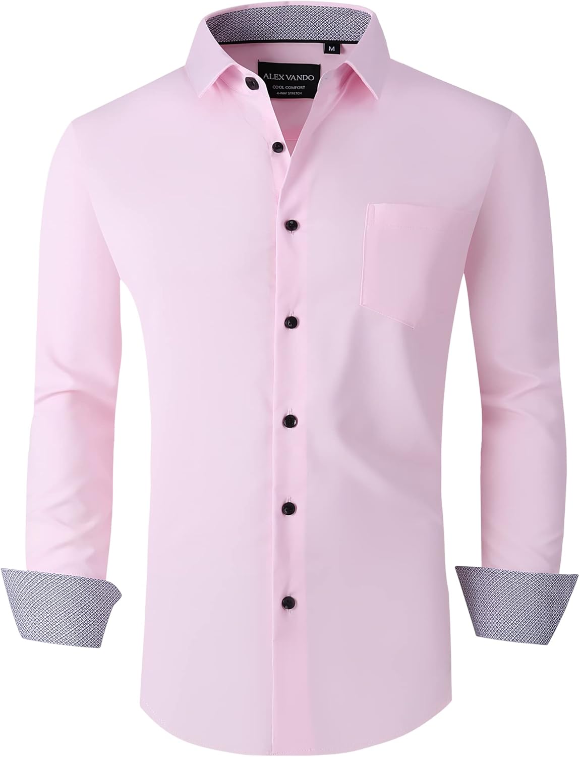 Alex Vando Mens Dress Shirts, Special Dress Shirts for Men, Innovative Regular F...