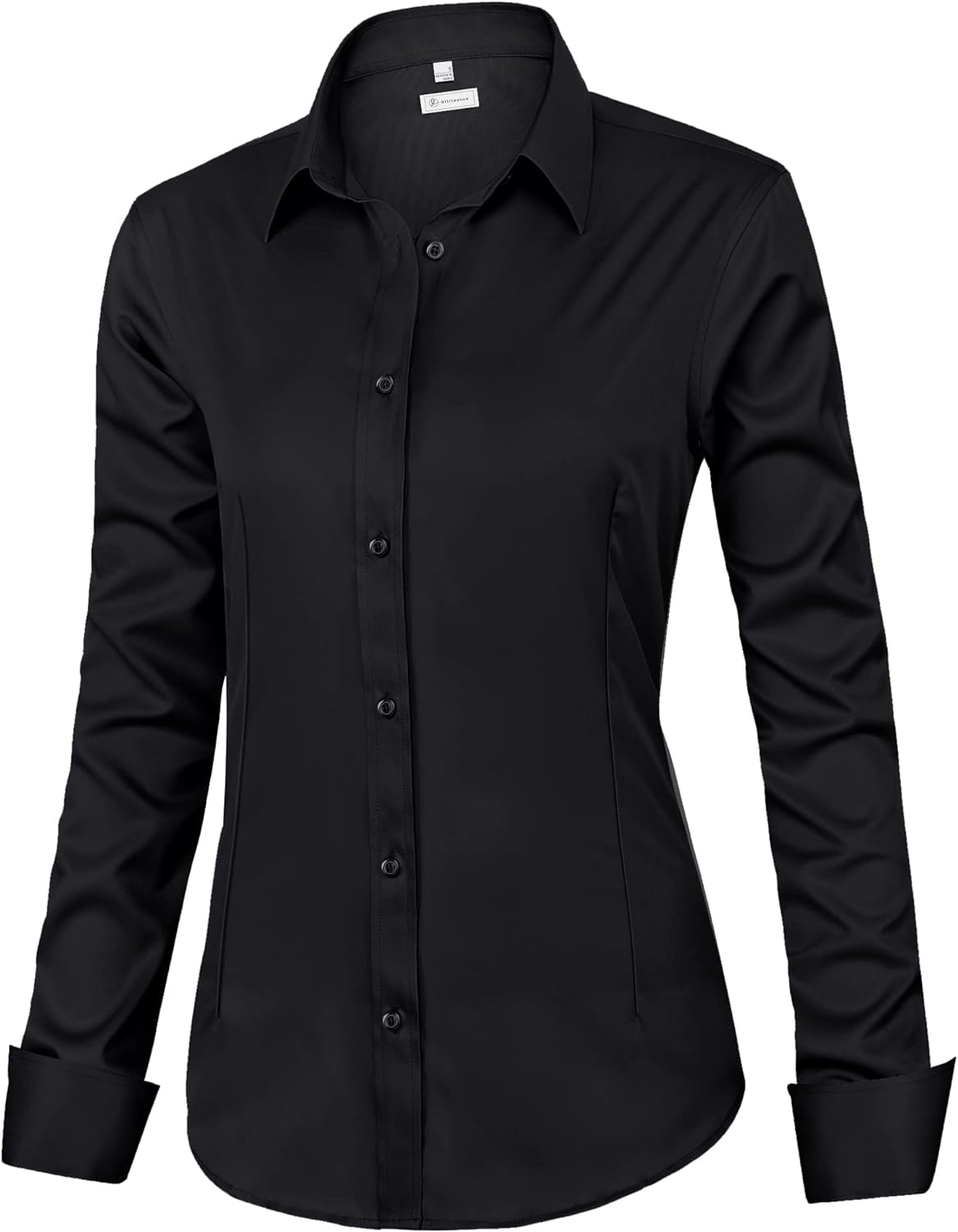Siliteelon Women's Classic-Fit Dress Shirt, Special Long Sleeve Button Down Blou...