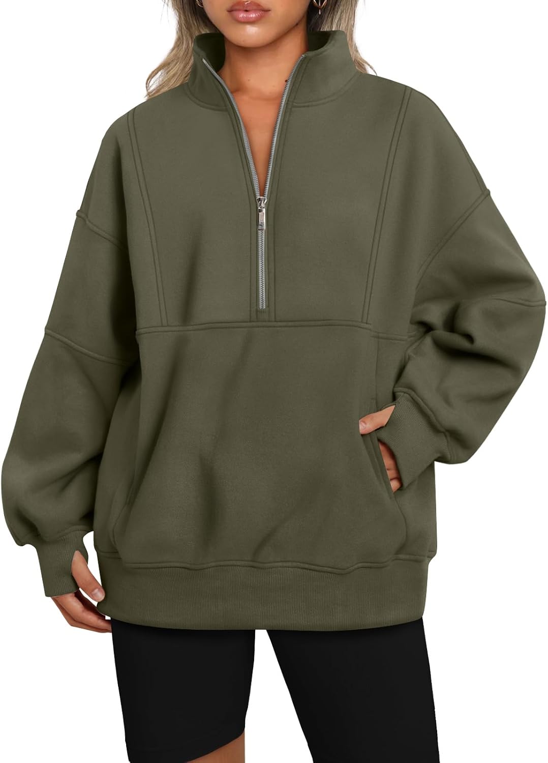 AUTOMET Women's Sweatshirts, Special Oversized Long Sleeve Hoodies with Fleece,...