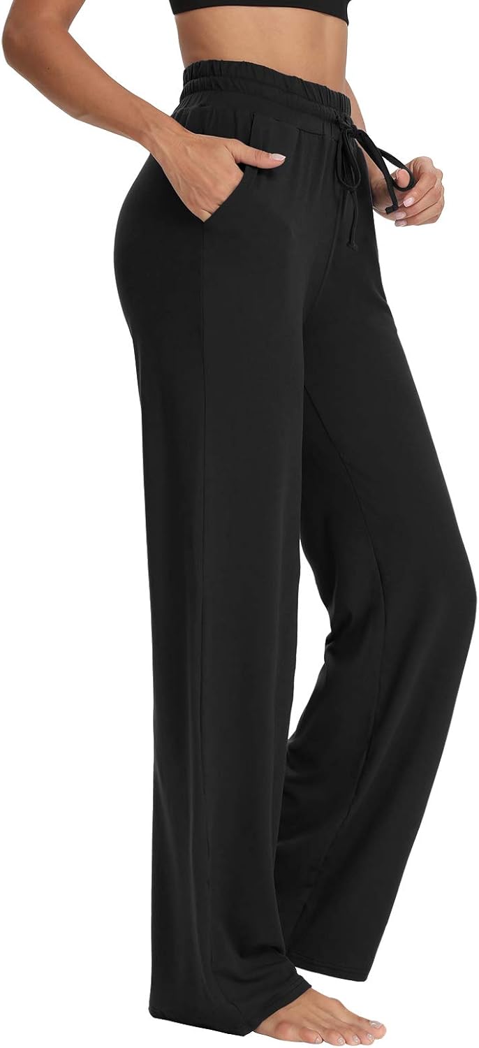 Sarin Mathews Womens Yoga Sweatpants Wide Leg High Waisted Lounge Pajamas Pants...