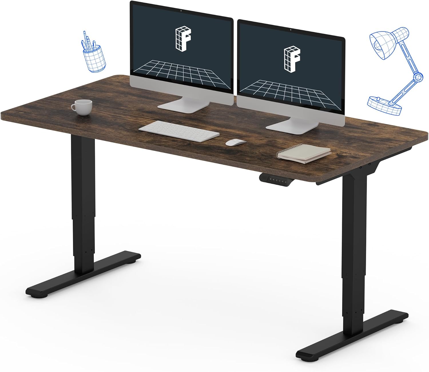 FLEXISPOT E6 Essential Dual Motor Electric Standing Desk, Special Height Adjusta...