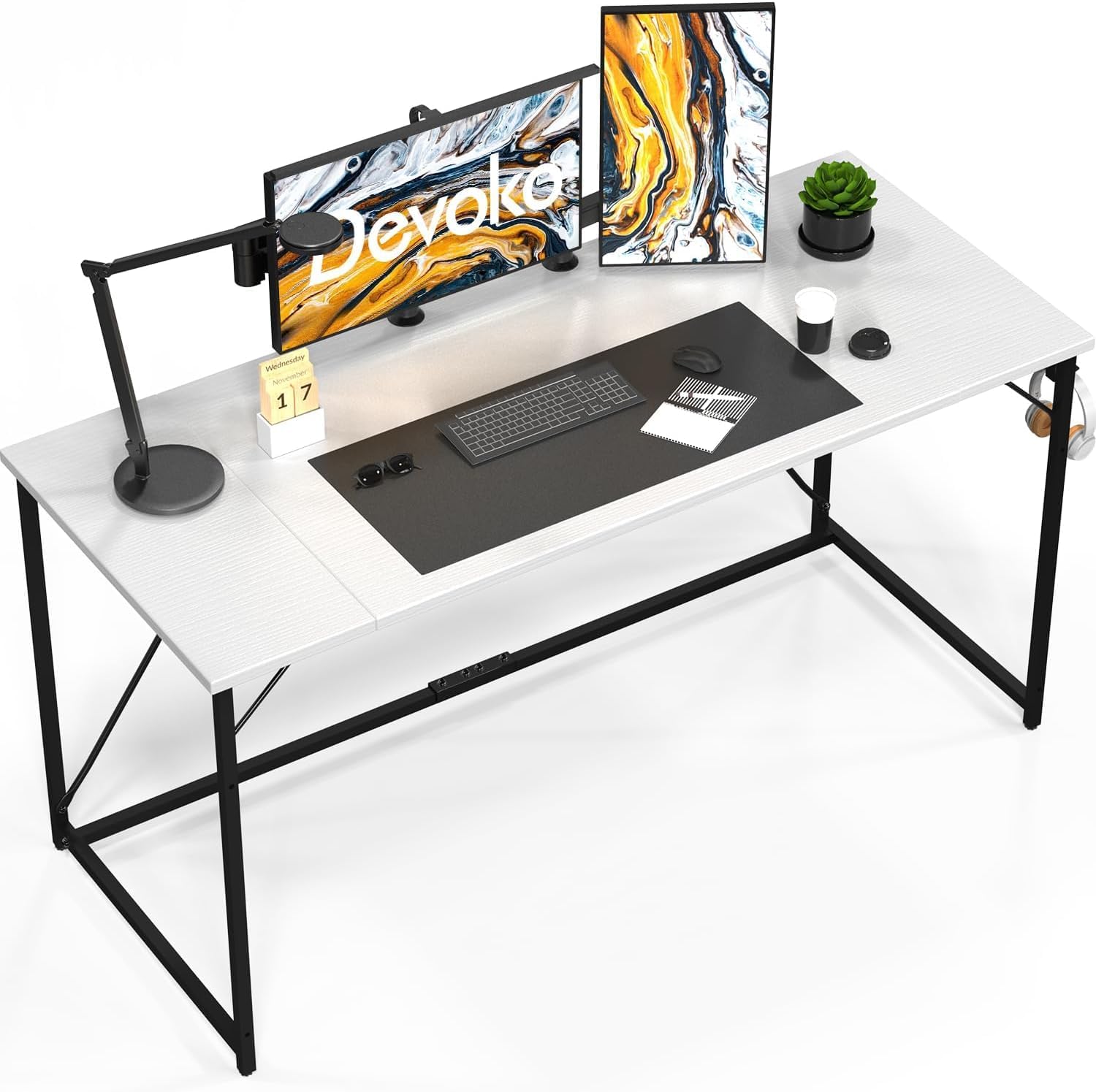 Devoko Computer Desk, Special Home Office Desk for 100 x 50 x 75 cm, Unique Stud...