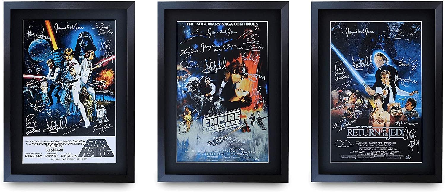 HWC Trading A3 Star Wars Poster, Unique Movie Poster Collection Cast Signed Gift...