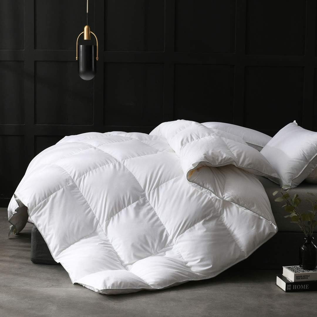 APSMILE Full/Queen Size Feathers Down Comforter Duvet Insert - Ultra-Soft All Se...
