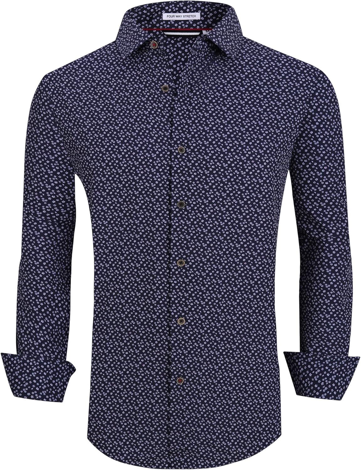Alex Vando Mens Button Down Shirts, Special Wrinkle Free Shirt with 4-Way Stretc...