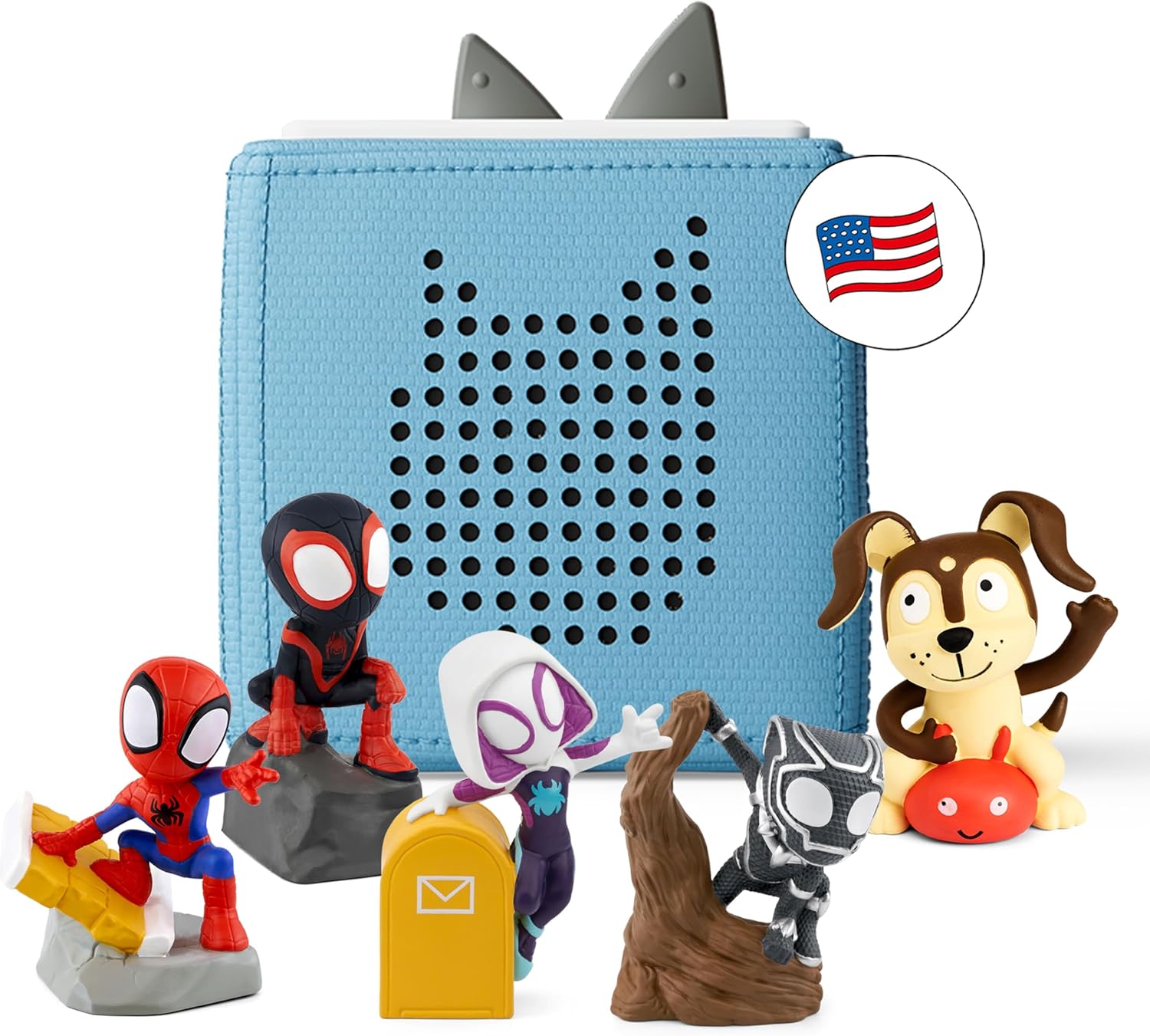Toniebox Audio Player Starter Set with Spidey, Ghost-Spider, Spin, Black Panther...