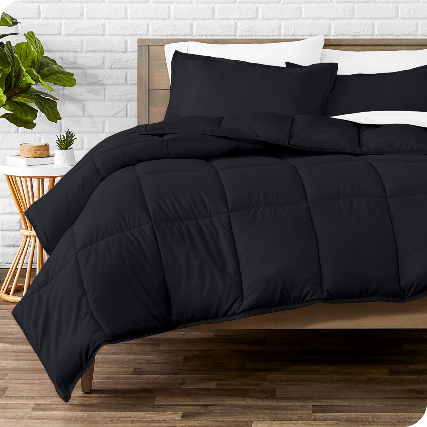 Bare Home Comforter Set - Oversized Queen Size - Ultra-Soft - Goose Down Alterna...