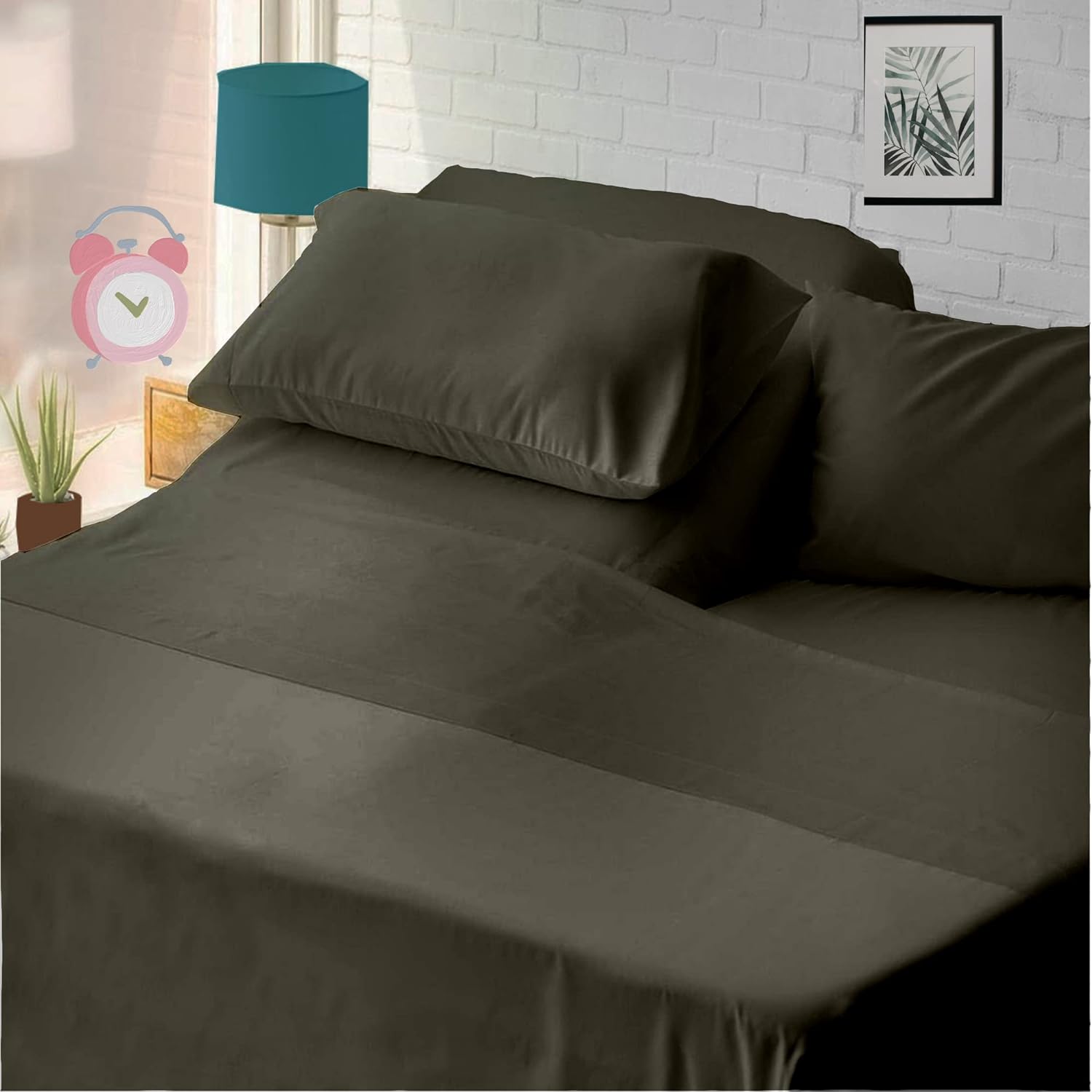 Cottingon,Premium 400 TC 100% Egyptian Cotton,Flex Top King Sheets for Sleep Num...