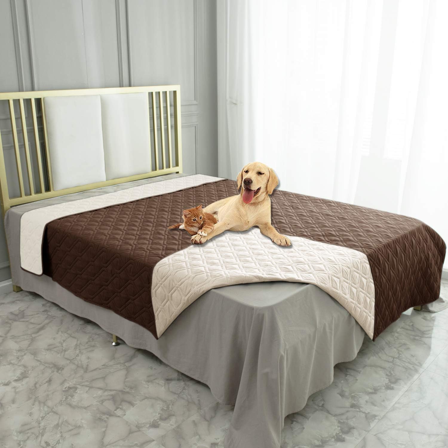 Ameritex Waterproof Dog Bed Cover Pet Blanket for Furniture Bed Couch Sofa Rever...