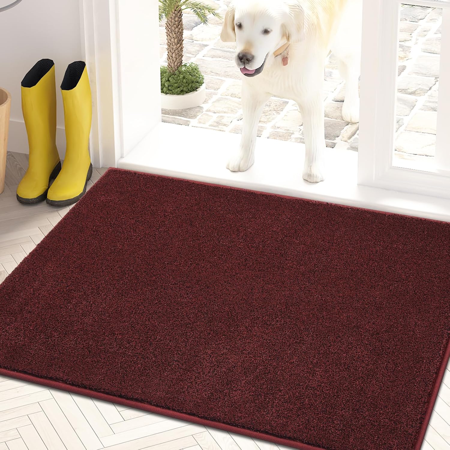 PURRUGS Dirt Trapper Door Mat, Special Non-Slip Machine Washable Entry Rug, Inno...