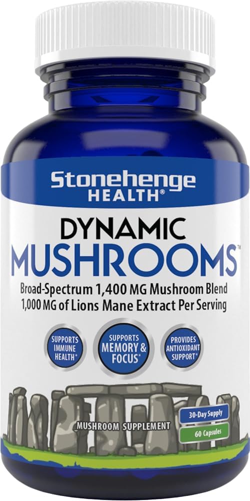 Stonehenge Health Dynamic Mushrooms, Special Mushrooms with 100% Fruiting Bodies...