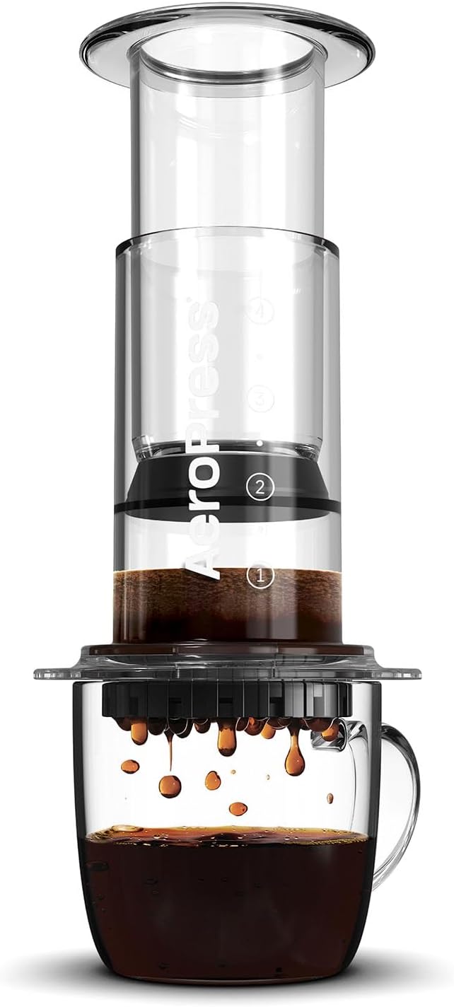 AeroPress Clear Coffee Press, Special Coffee Maker with 3 In 1 Brew Method, Inno...