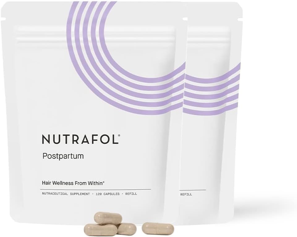 Nutrafol Postpartum Hair Growth Supplements, Clinically Tested for Visibly Thick...