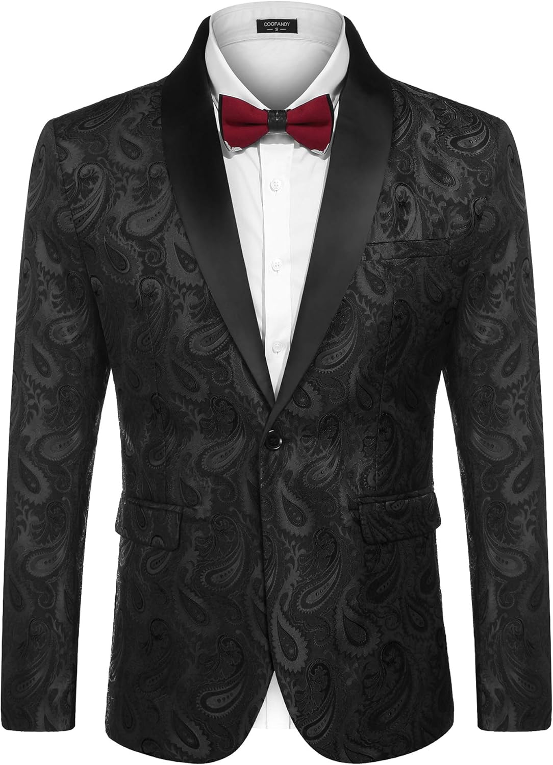 COOFANDY Men's Floral Tuxedo Jacket, Special Suit Blazer for Dinner, Prom, Weddi...