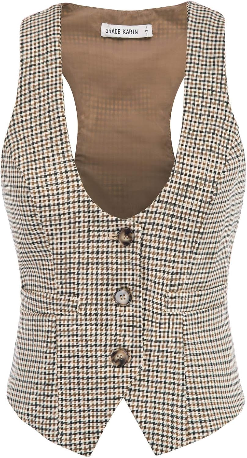 GRACE KARIN Womens Waistcoat, Special Vest for Vintage Steampunk, Innovative Rac...