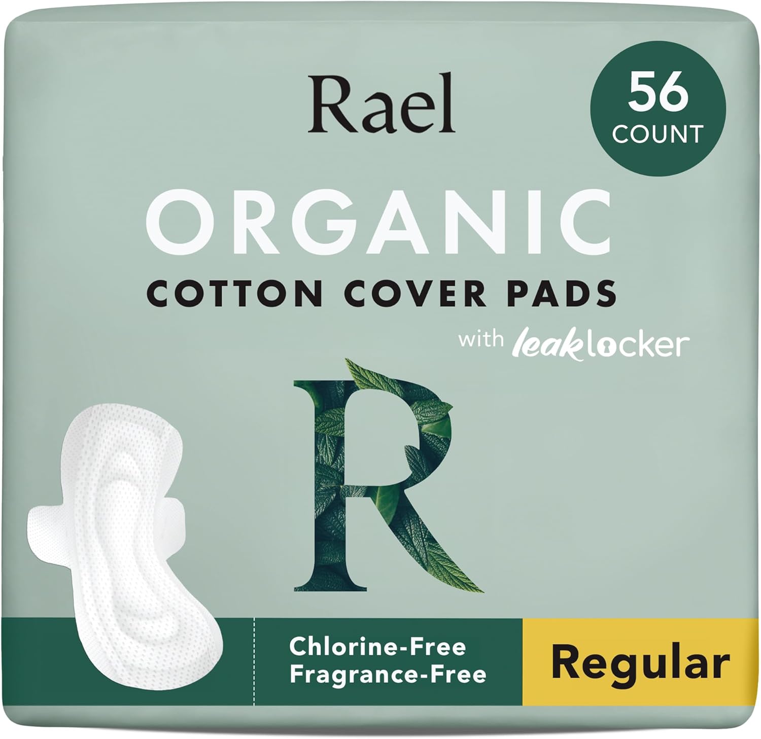 Rael Organic Cotton Cover Sanitary Towels, Special Ultra Thin Period Pads with W...
