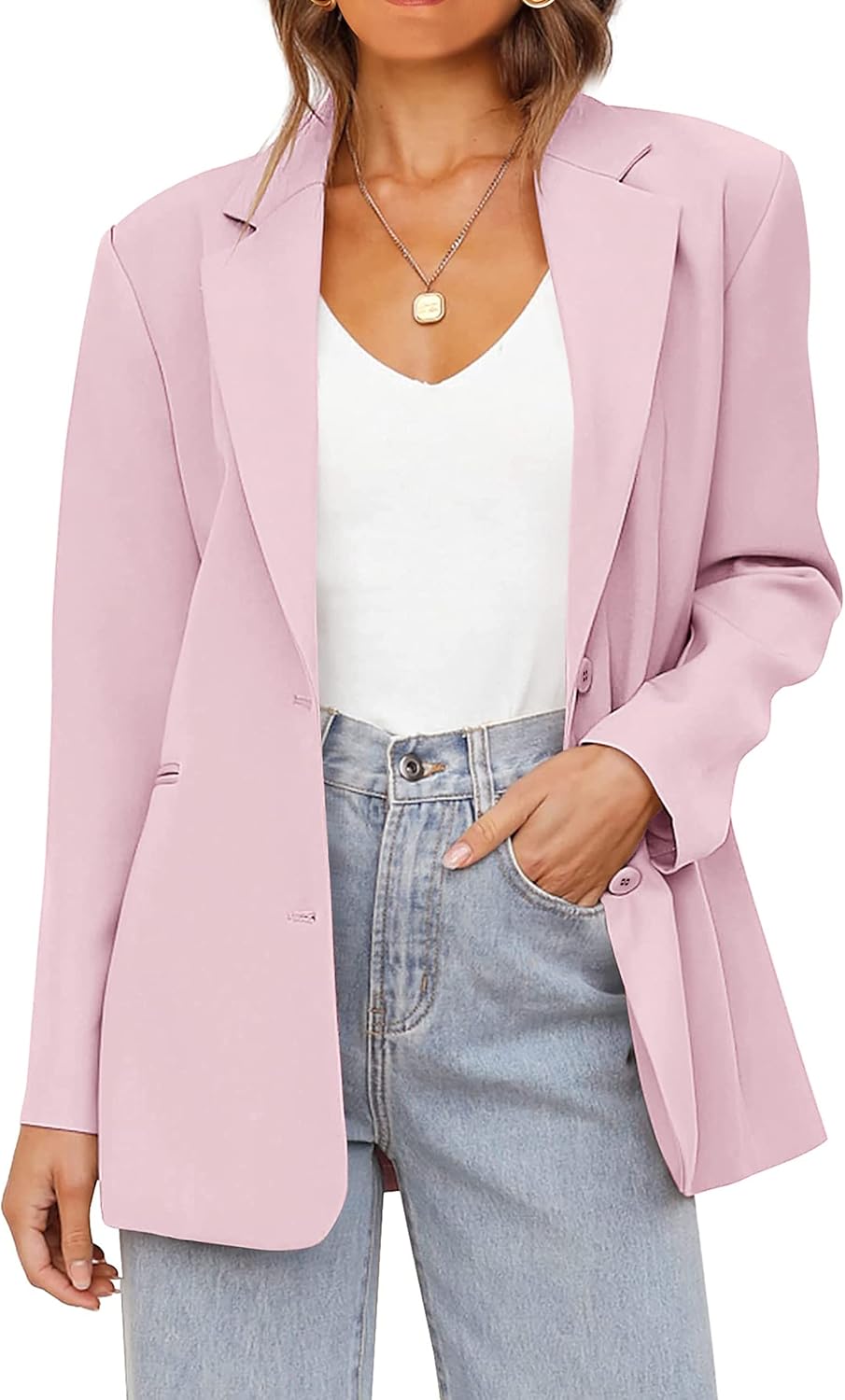 MEROKEETY Women's Blazers, Special Fall Casual Blazer Jackets, Innovative Long S...