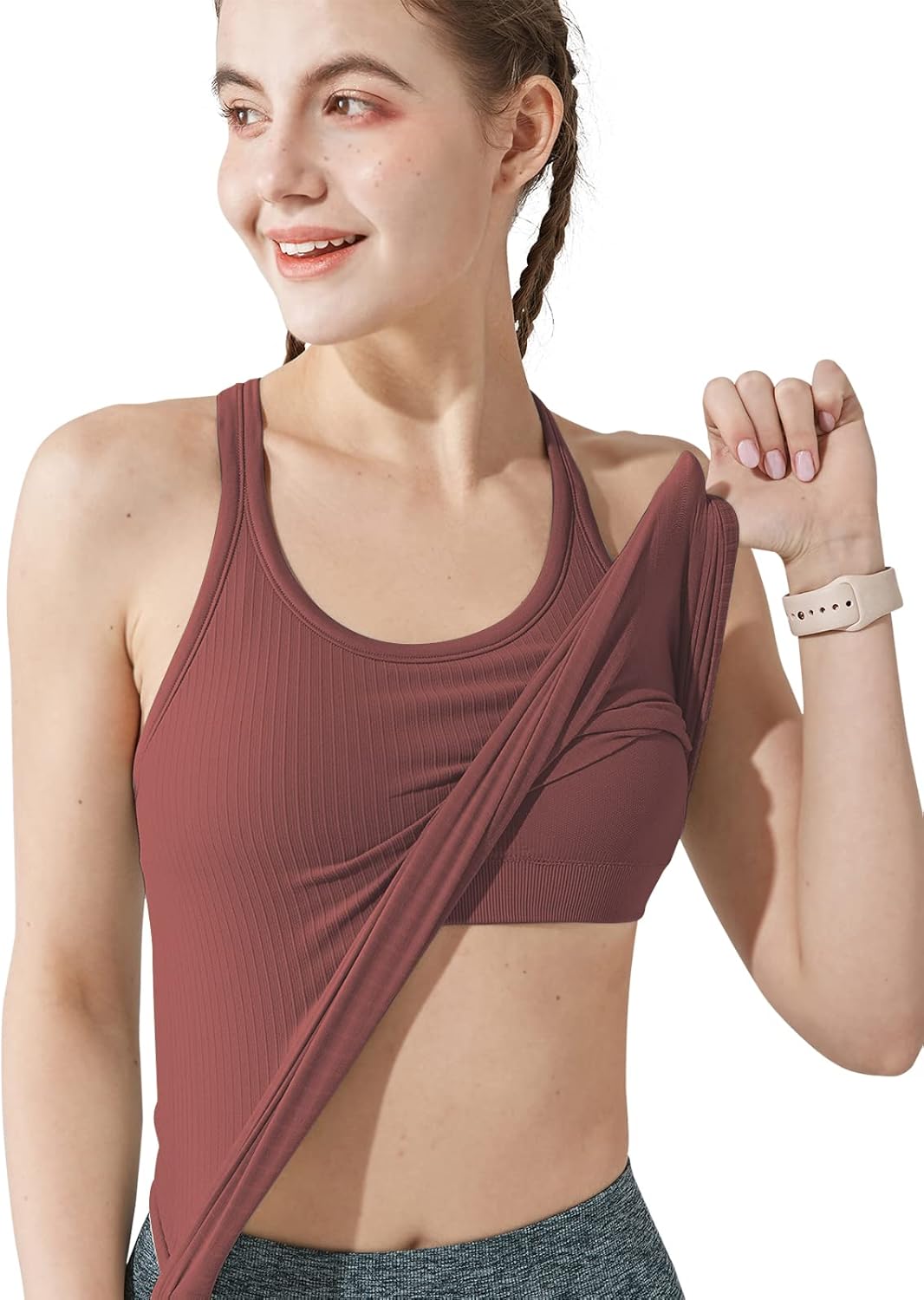 Sphinx Cat Workout Tank Tops, Special Ribbed Racerback Tank Tops for Women, Inno...