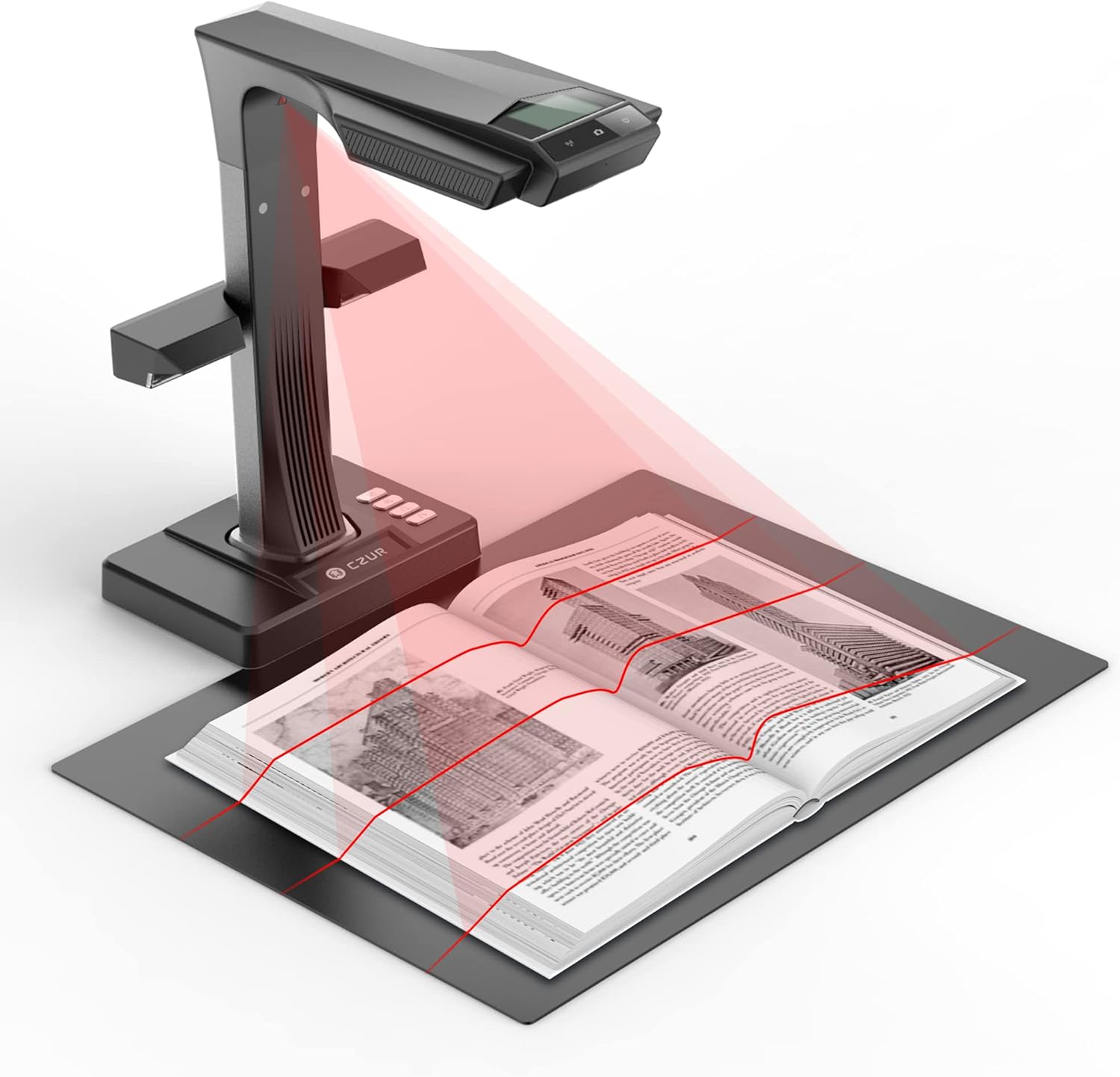 CZUR ET24 Pro Professional Book Scanner, 24MP Document Camera, 3rd Gen Auto-Flat...