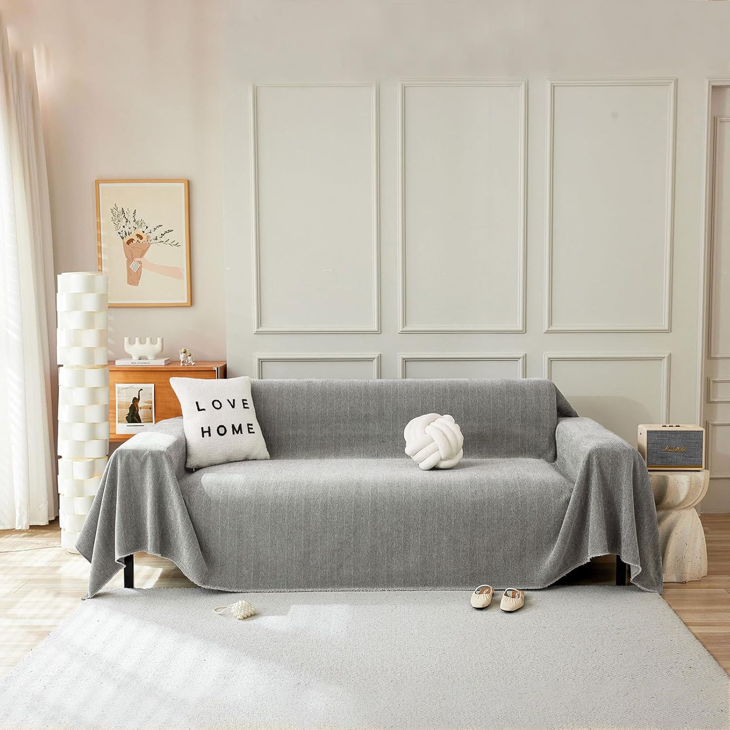 HANDONTIME Couch Slipcovers, Special Couch Cover for Sofas Dark Grey, Innovative...