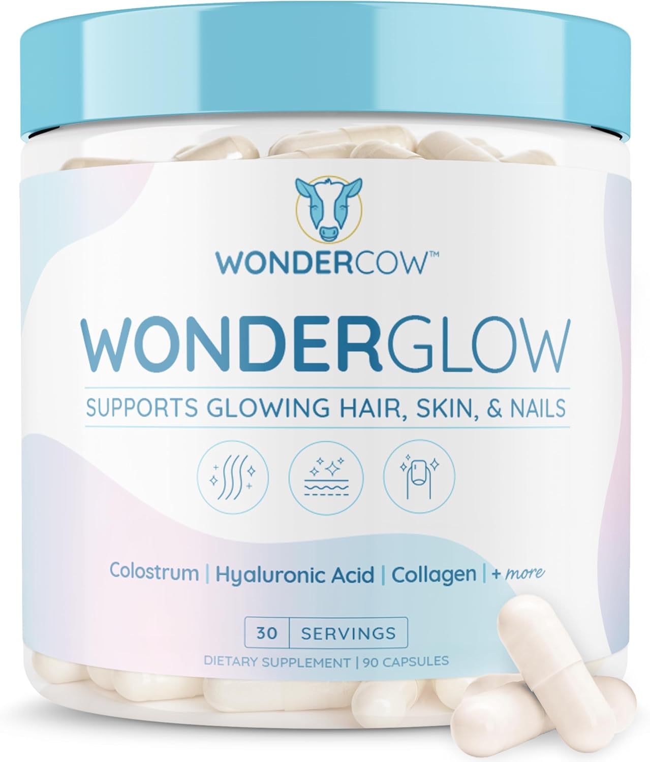 Hair Skin and Nails Vitamins, Special Vitamins with Bovine Colostrum, Innovative...