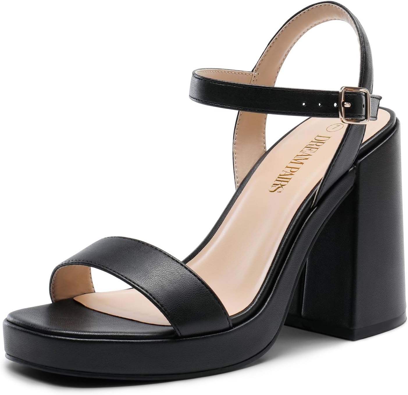 DREAM PAIRS Heels for Women, Special Block Chunky Platform High Heels, Innovativ...
