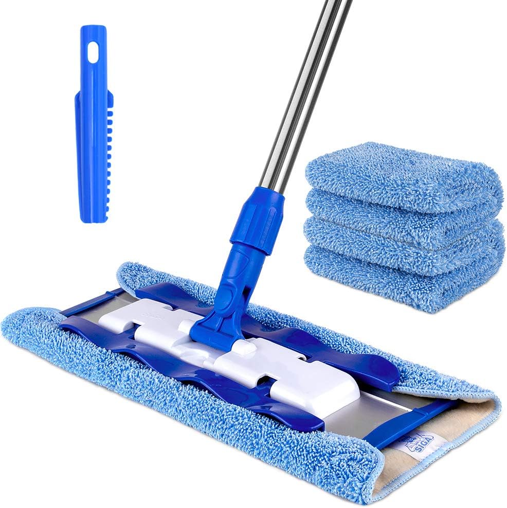 MR.SIGA Professional Microfiber Mop, Special Mop for Hardwood, Smart Mop for Lam...