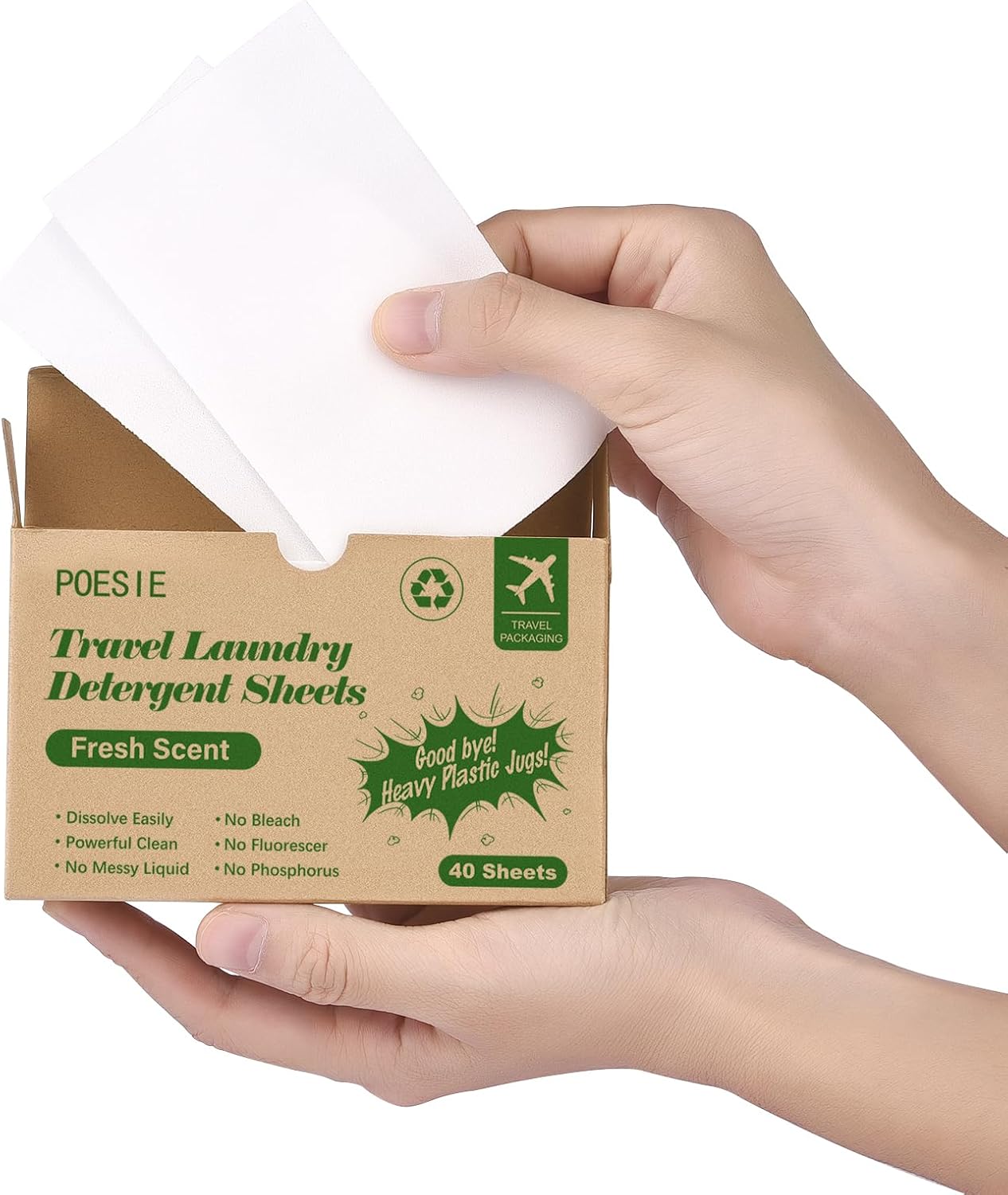 Poesie Laundry Detergent Sheets Washer Sheets for Travel Laundry Soap Sheets for...