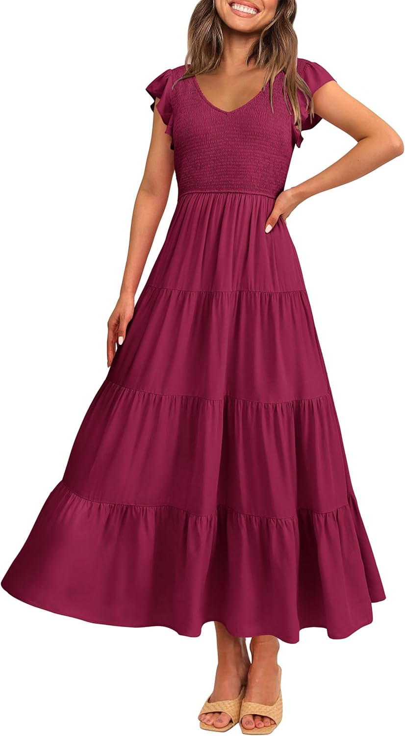 PRETTYGARDEN Women's Summer Dress, Special Flowy Maxi Dress for Casual Wear, Aff...