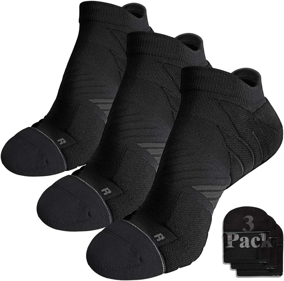 Hylaea No Show Running Athletic Anti-Blister Wicking Coolmax Socks, Seamless Ant...