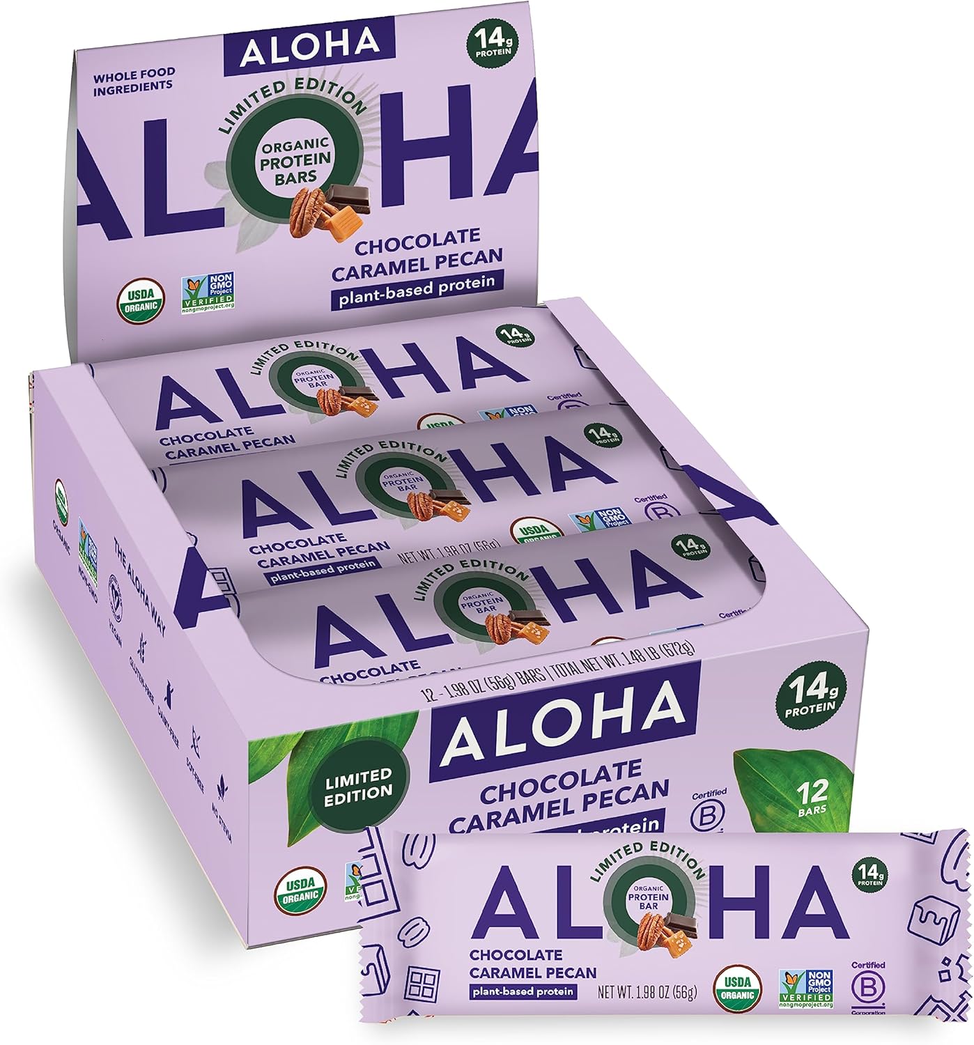 ALOHA Organic Plant Based Protein Bars, Special Ch...