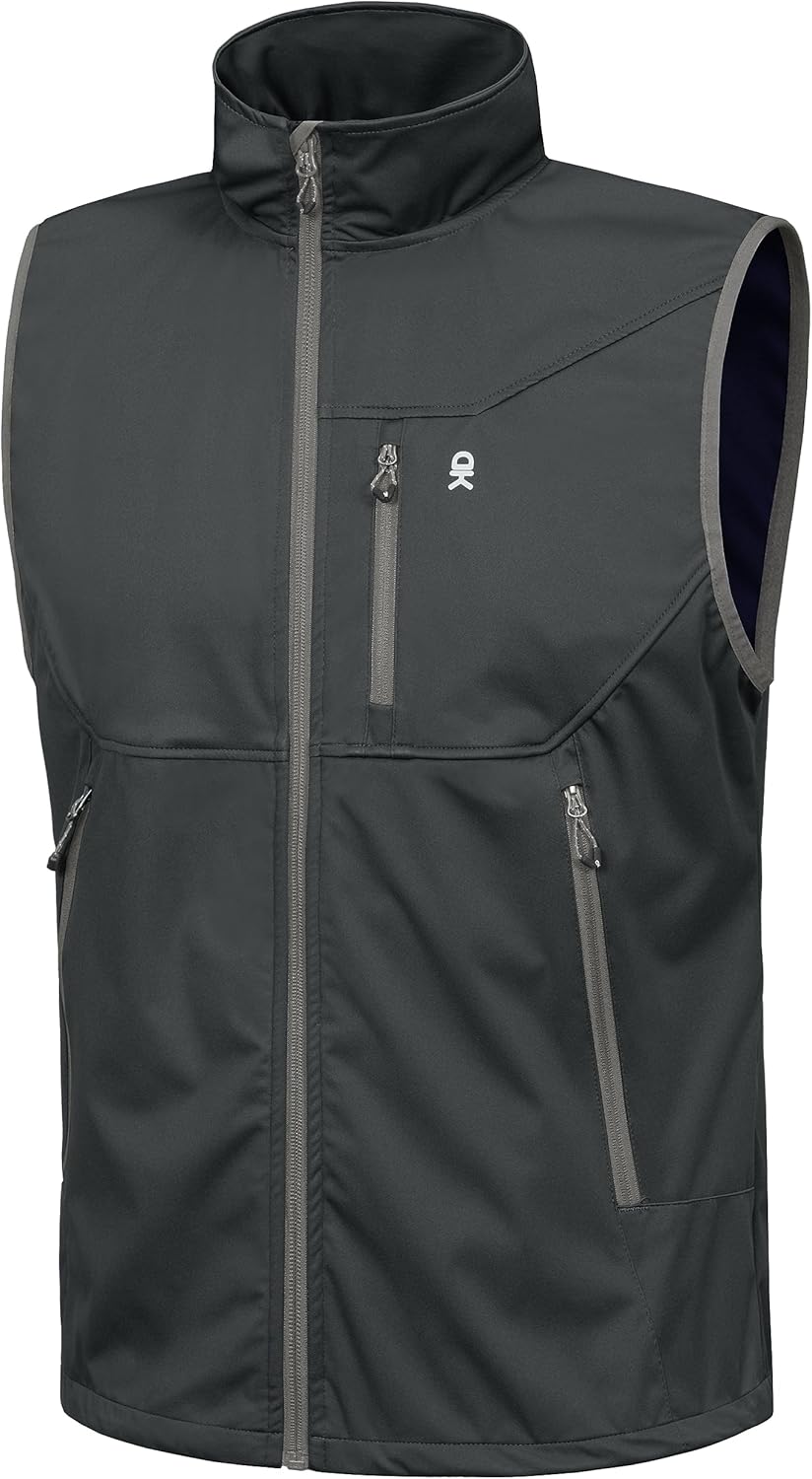Unique Little Donkey Andy Men's Lightweight Softshell Vest, Special Windproof Sl...