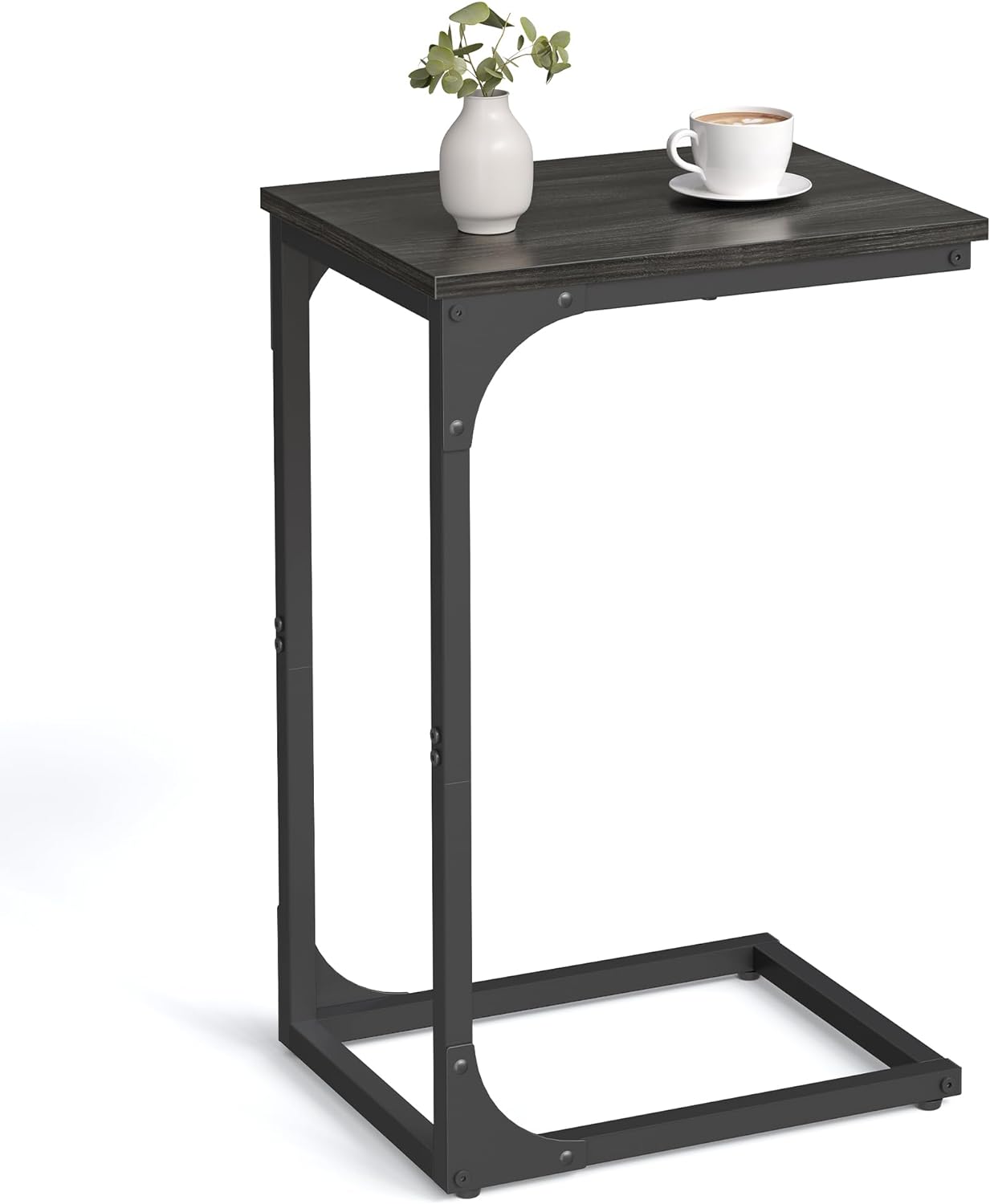 VASAGLE C-Shaped End Table, Special Small Side Table for Couch, Innovative Sofa...