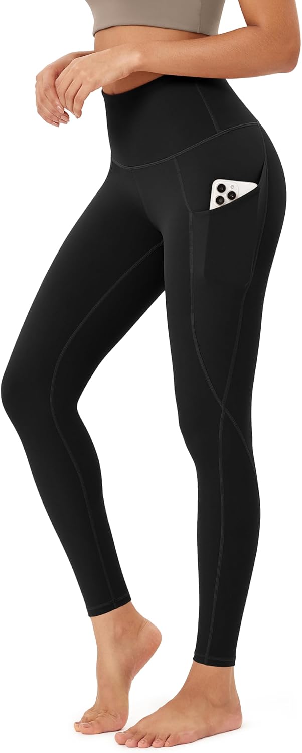 ODODOS Women's High Waisted Yoga Leggings with Pockets, Tummy Control Non See Th...