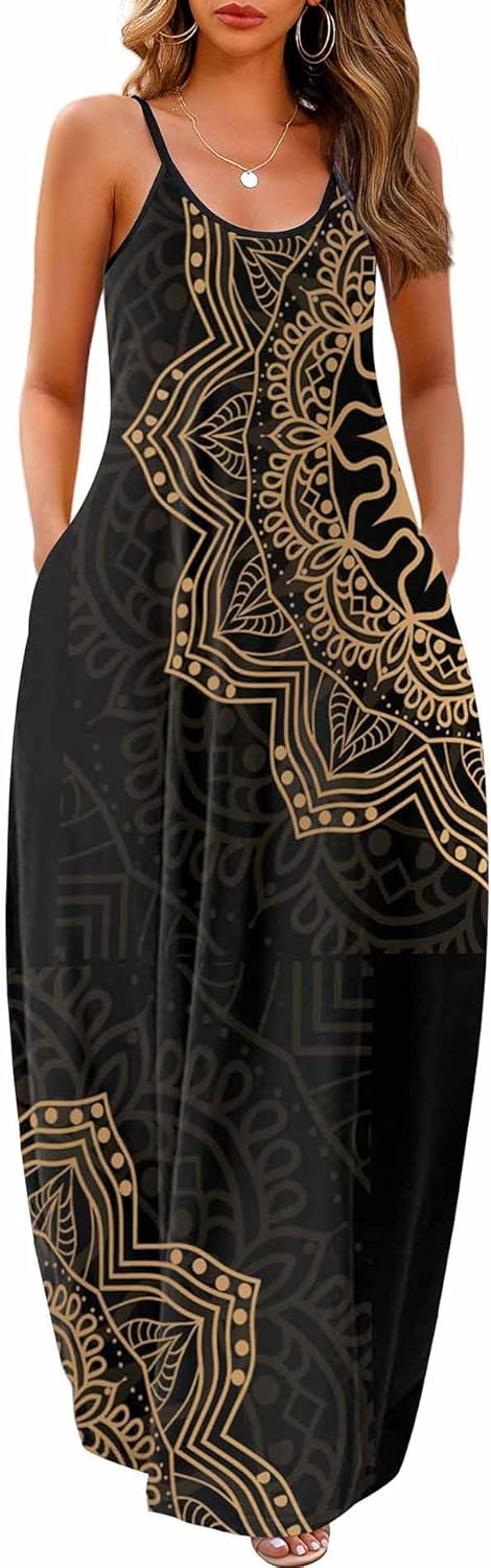 Wolddress Womens Sundress, Special Casual Sleeveless Summer Beach Maxi Dress, In...
